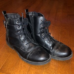 Black Ankle Combat Boots